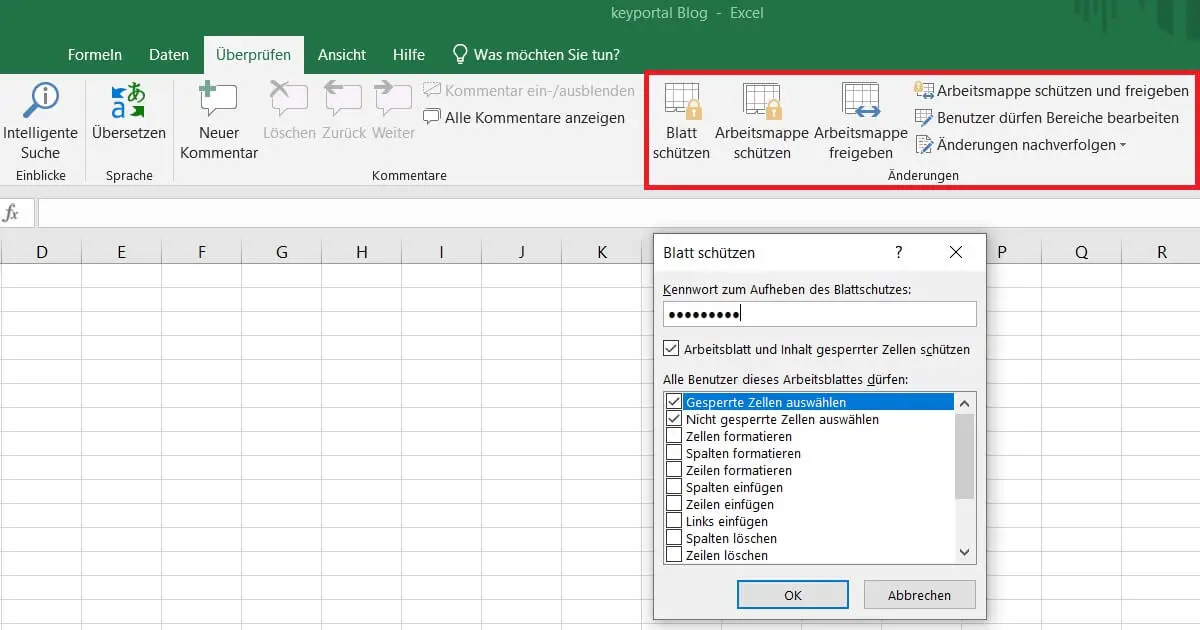 Unprotect sheets in Excel and remove the password