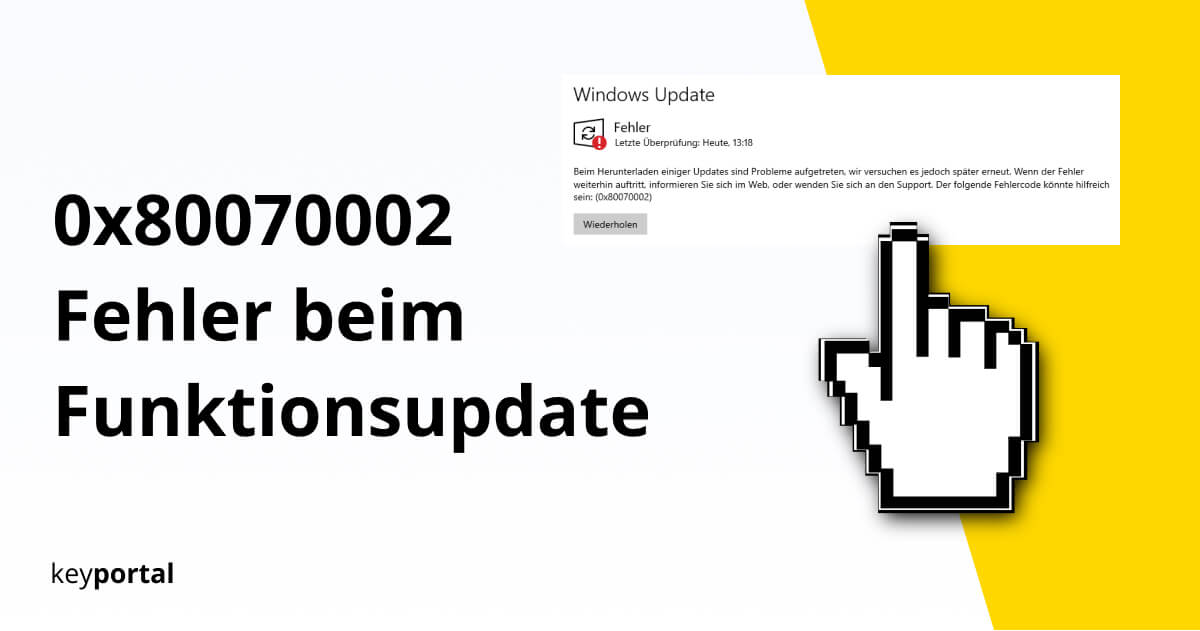 Fehler beim Funktionsupdate für Windows 10