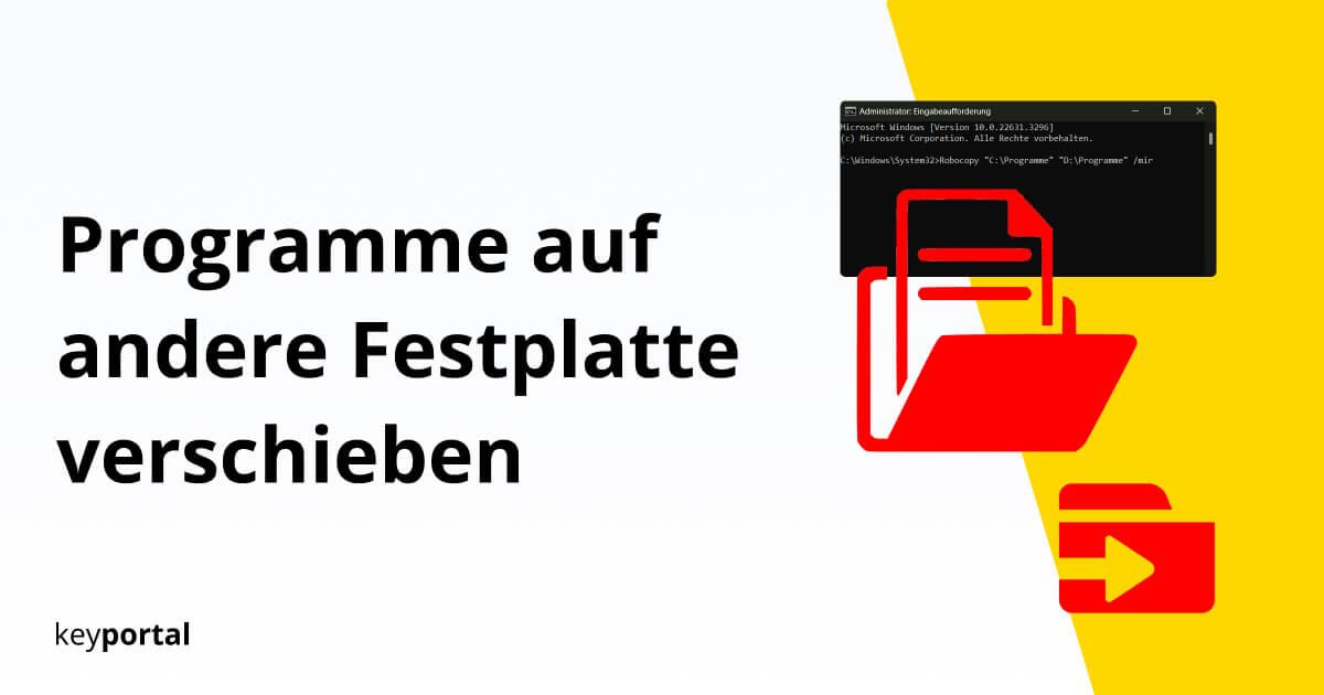 Unter Windows 11 Apps von C auf D umziehen