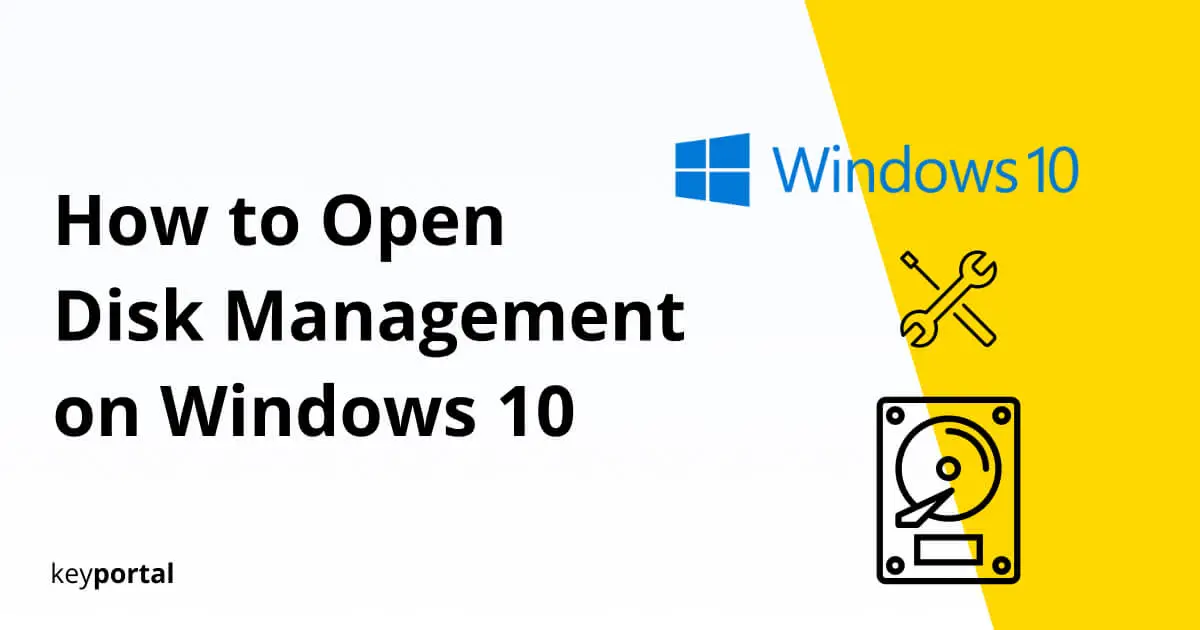 how to open disk management on Windows 10