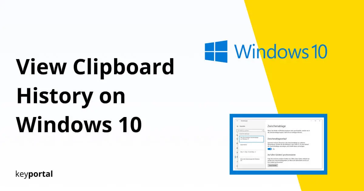 view clipboard history on Windows 10