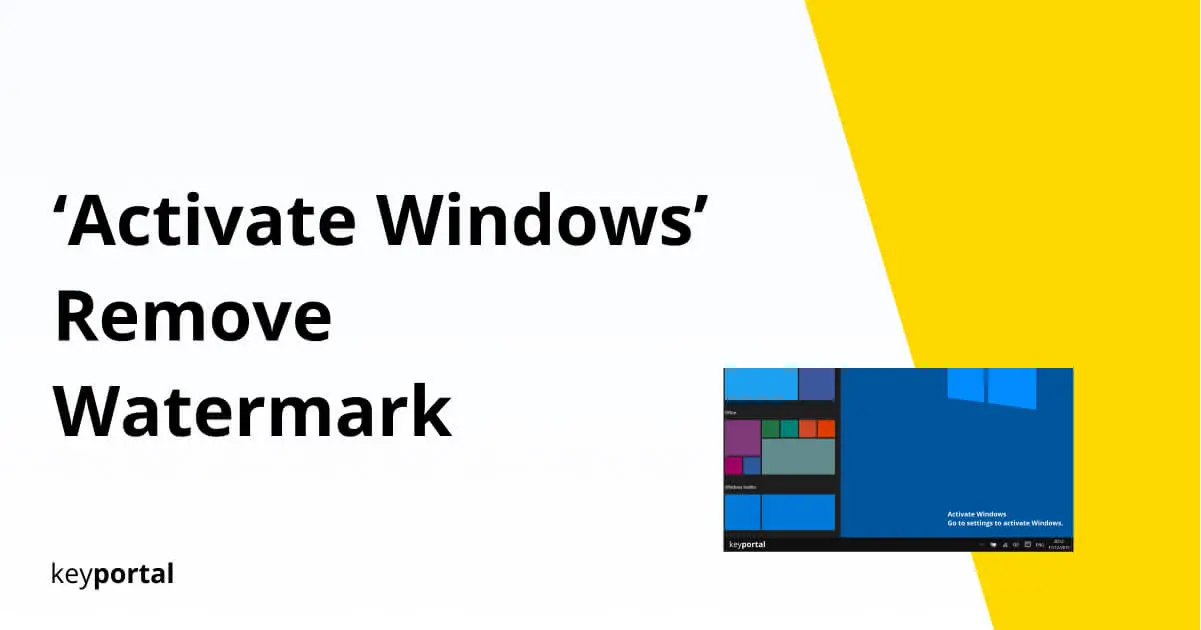 remove activate windows watermark