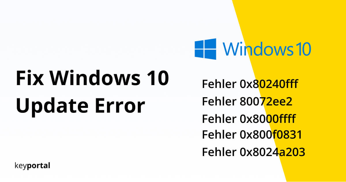 fix windows 10 update error