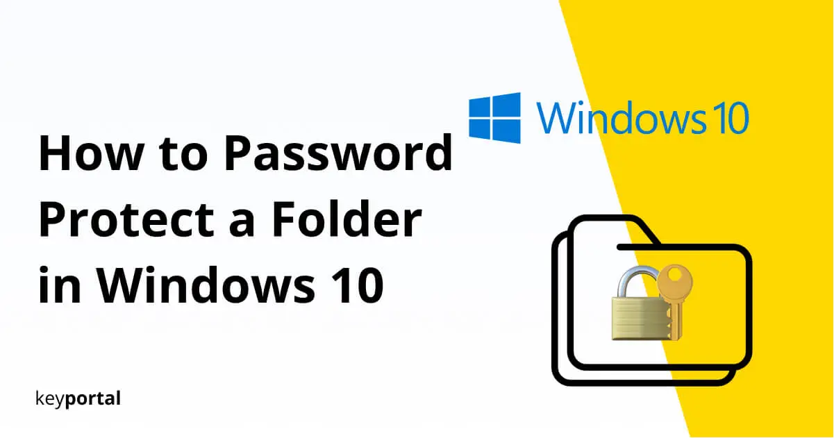 how to password protect a folder in Windows 10